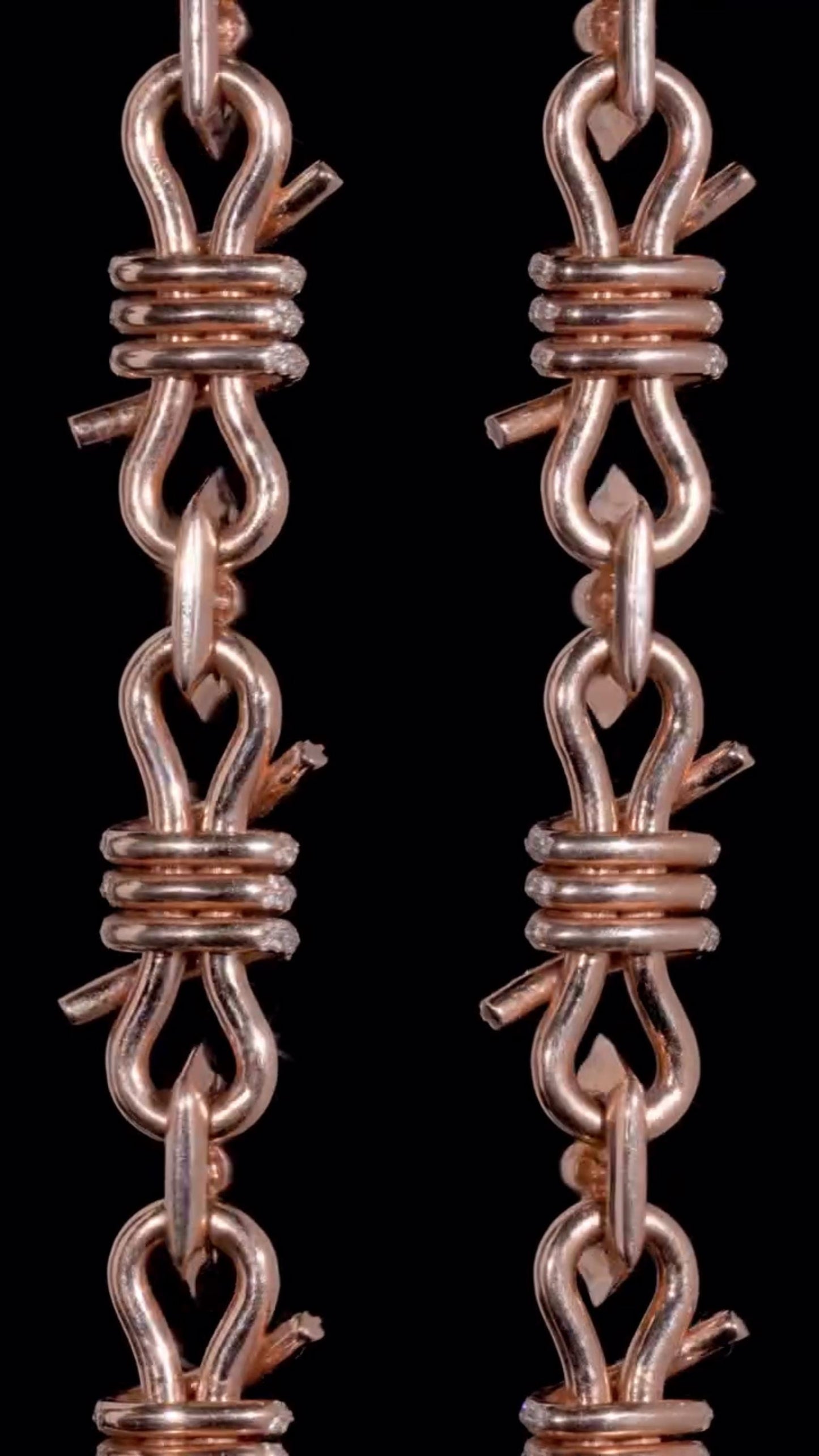 Chrome Barbed Wire Infinity Chain | 25 CT D-Color VVS1 Moissanite Diamond Necklace | Solid 925 Silver Rose Gold Iced Out Jewelry