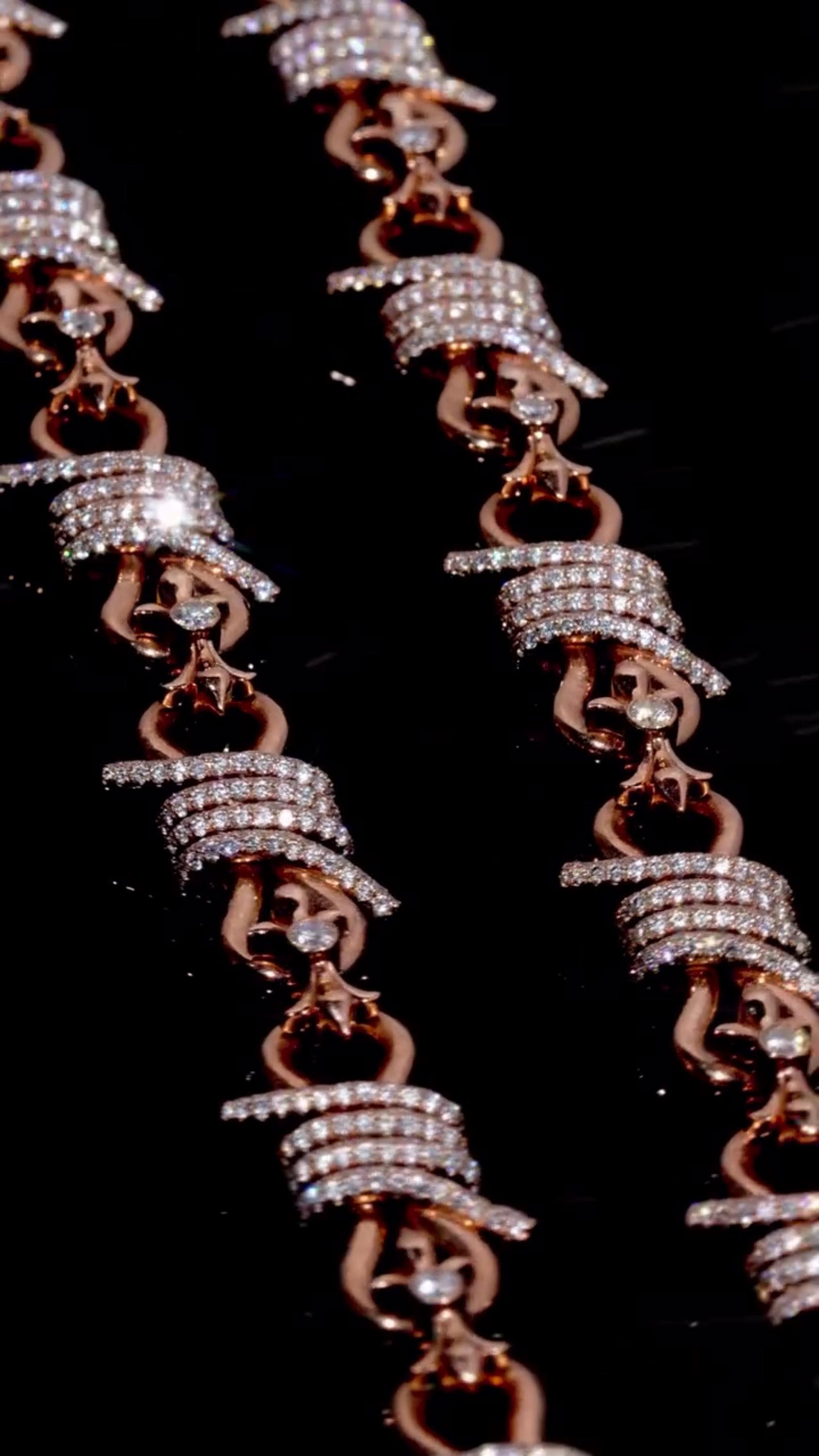 Chrome Barbed Wire Infinity Chain | 25 CT D-Color VVS1 Moissanite Diamond Necklace | Solid 925 Silver Rose Gold Iced Out Jewelry
