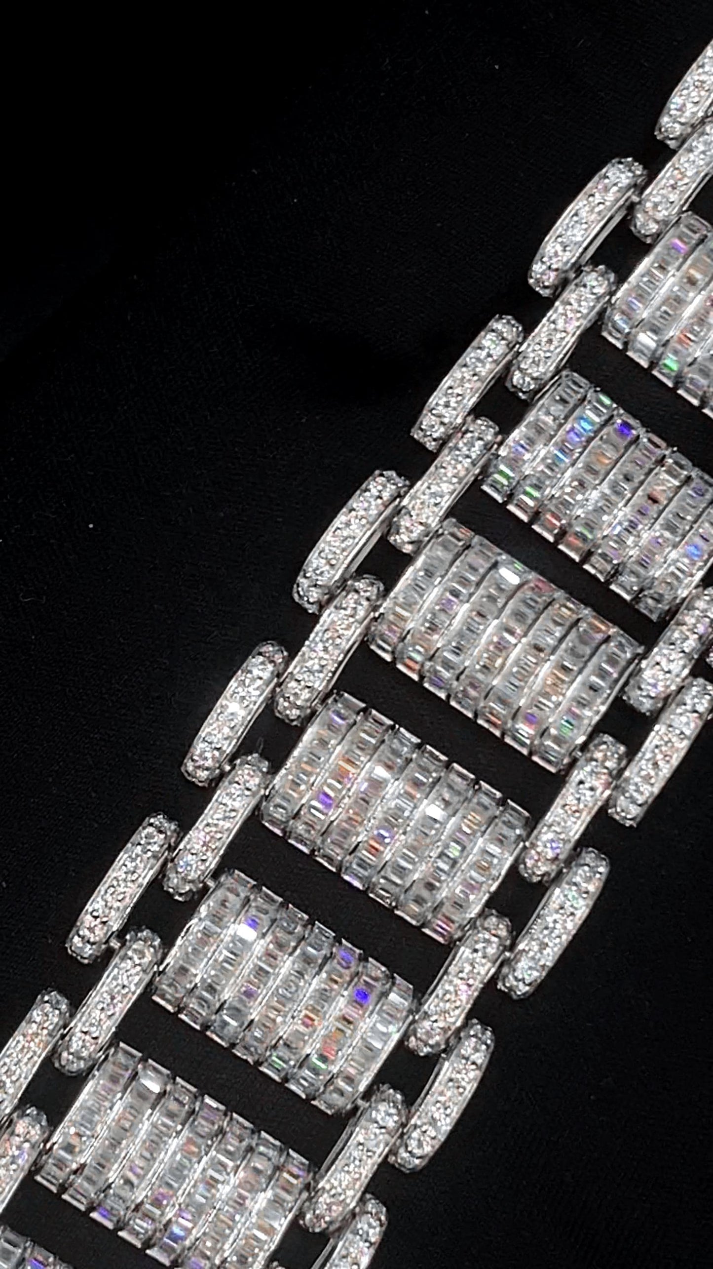 26mm VVS Moissanite Bracelet in Solid 10K Gold | Heavy Custom Link | 925 Silver Option | White, Yellow, Rose Tone | 7-9 Inch