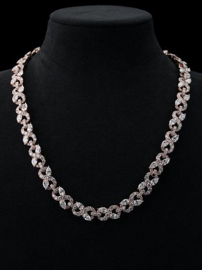 Designer Infinity Link Chain 12mm, VVS1 Quality Round & Pear-cut Moissanite Diamond, Pass Diamond Tester