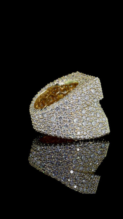 Custom “Z” Iced Out Ring | Baguette & Round VVS Moissanite | 925 Sterling Silver | Hip Hop Initial Ring | Personalized Bling Jewelry