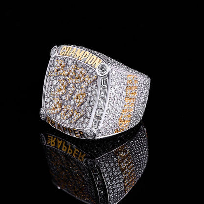 Custom Championship Ring | 925 Sterling Silver or 10K Gold | VVS1 Moissanite | Personalized Hip Hop Jewelry | Fully Customizable