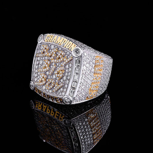 Custom Championship Ring | 925 Sterling Silver or 10K Gold | VVS1 Moissanite | Personalized Hip Hop Jewelry | Fully Customizable