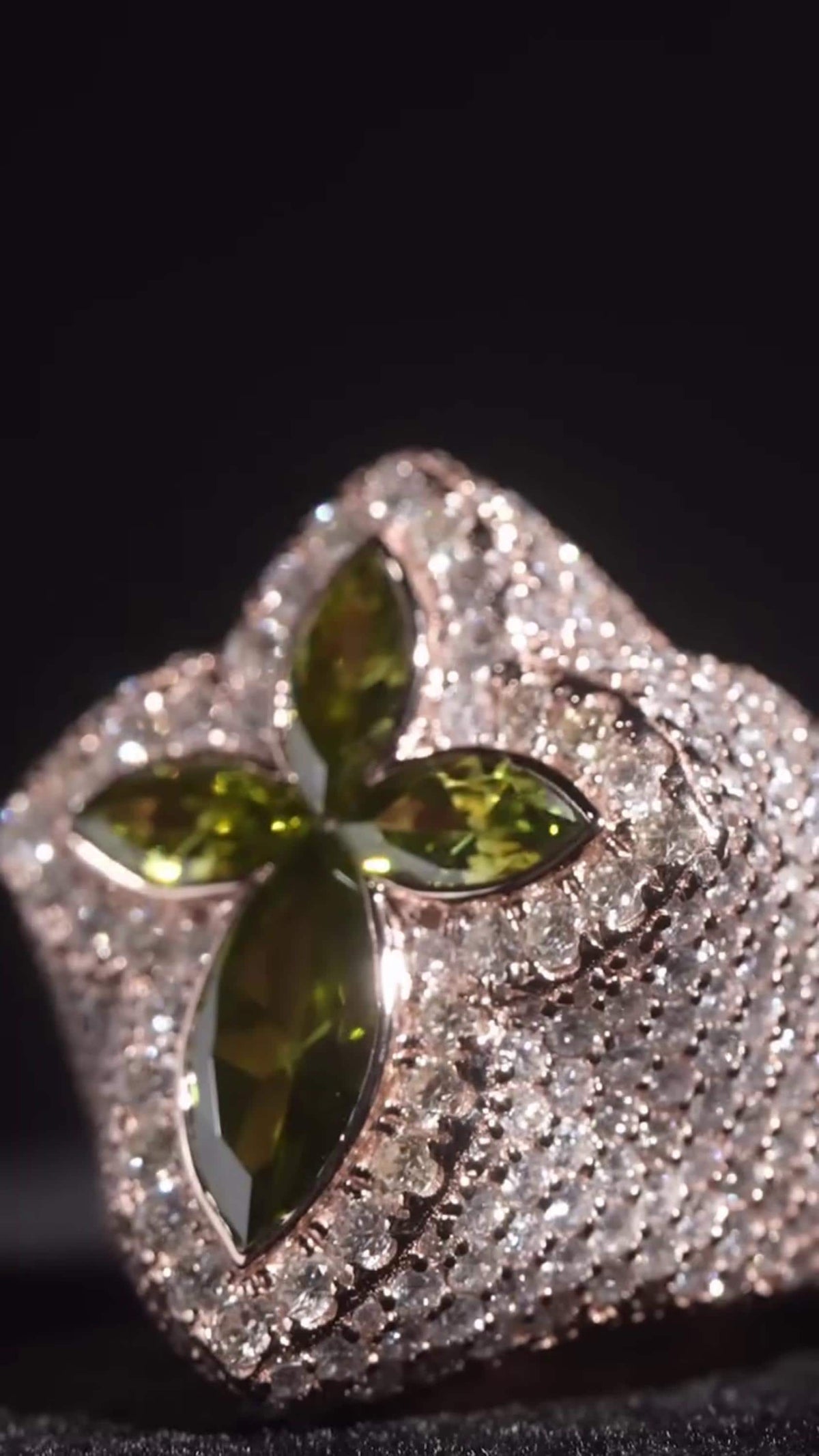 Large Marquise Cross Ring | Marquise Gemstones | VVS Moissanite Diamonds | Fully Customized Mens Hip Hop Ring | 925 Sterling Silver