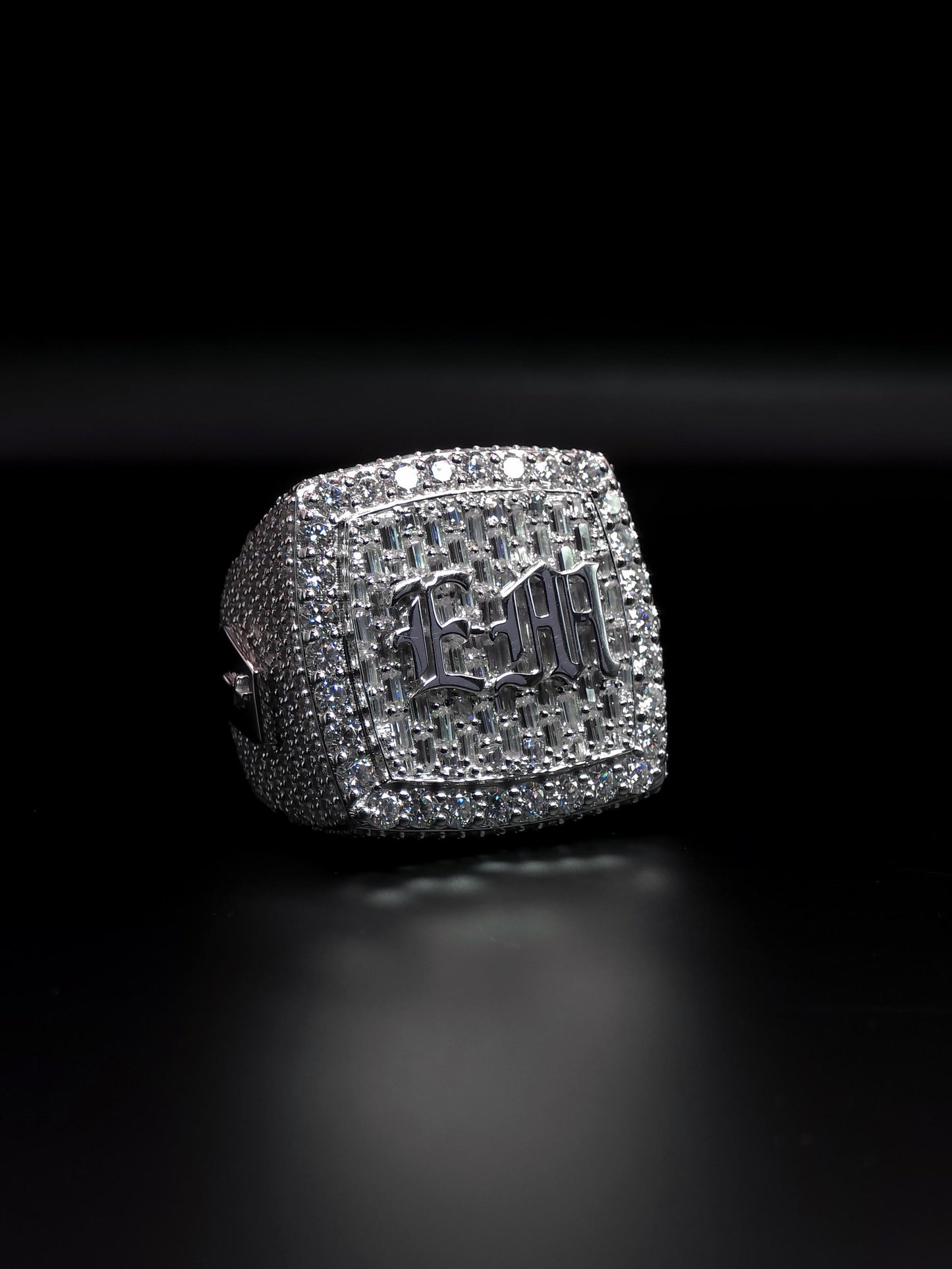 Custom Iced Out Championship Ring | VVS–VS Lab Grown Diamonds | 925 Sterling Silver | Personalized Hip Hop Bling Ring