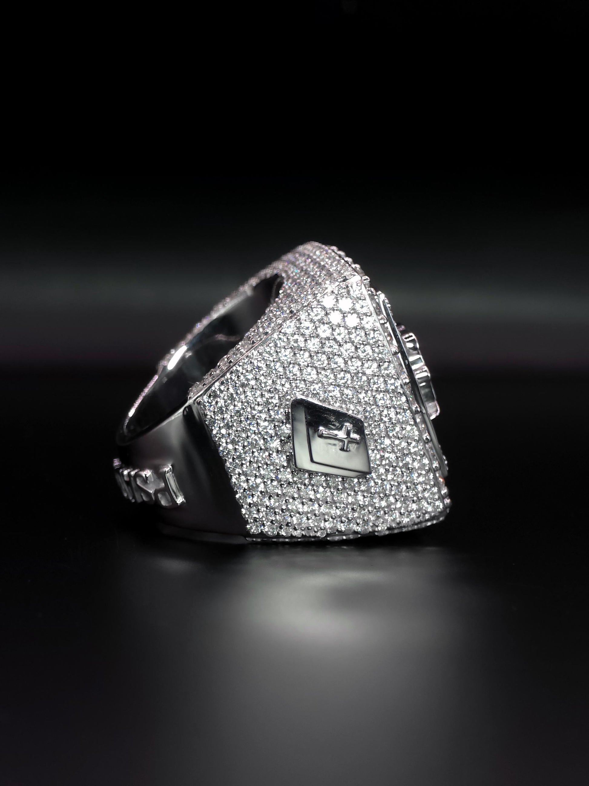 Custom Iced Out Championship Ring | VVS–VS Lab Grown Diamonds | 925 Sterling Silver | Personalized Hip Hop Bling Ring