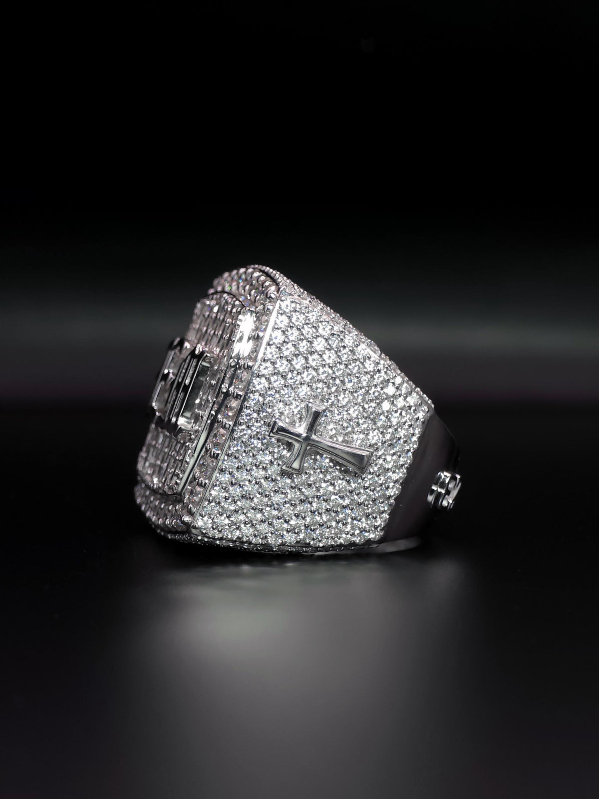 Custom Iced Out Championship Ring | VVS–VS Lab Grown Diamonds | 925 Sterling Silver | Personalized Hip Hop Bling Ring