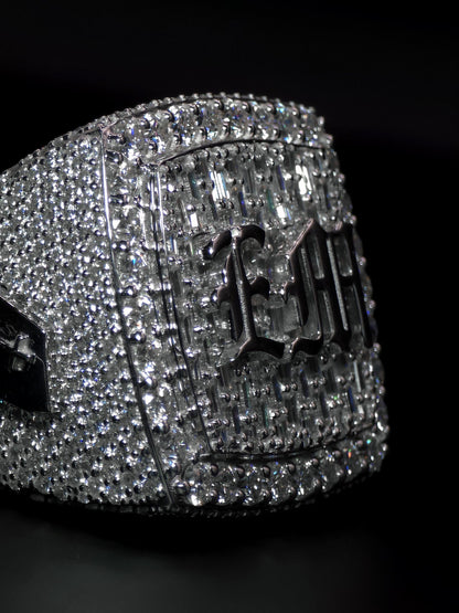Custom Iced Out Championship Ring | VVS–VS Lab Grown Diamonds | 925 Sterling Silver | Personalized Hip Hop Bling Ring