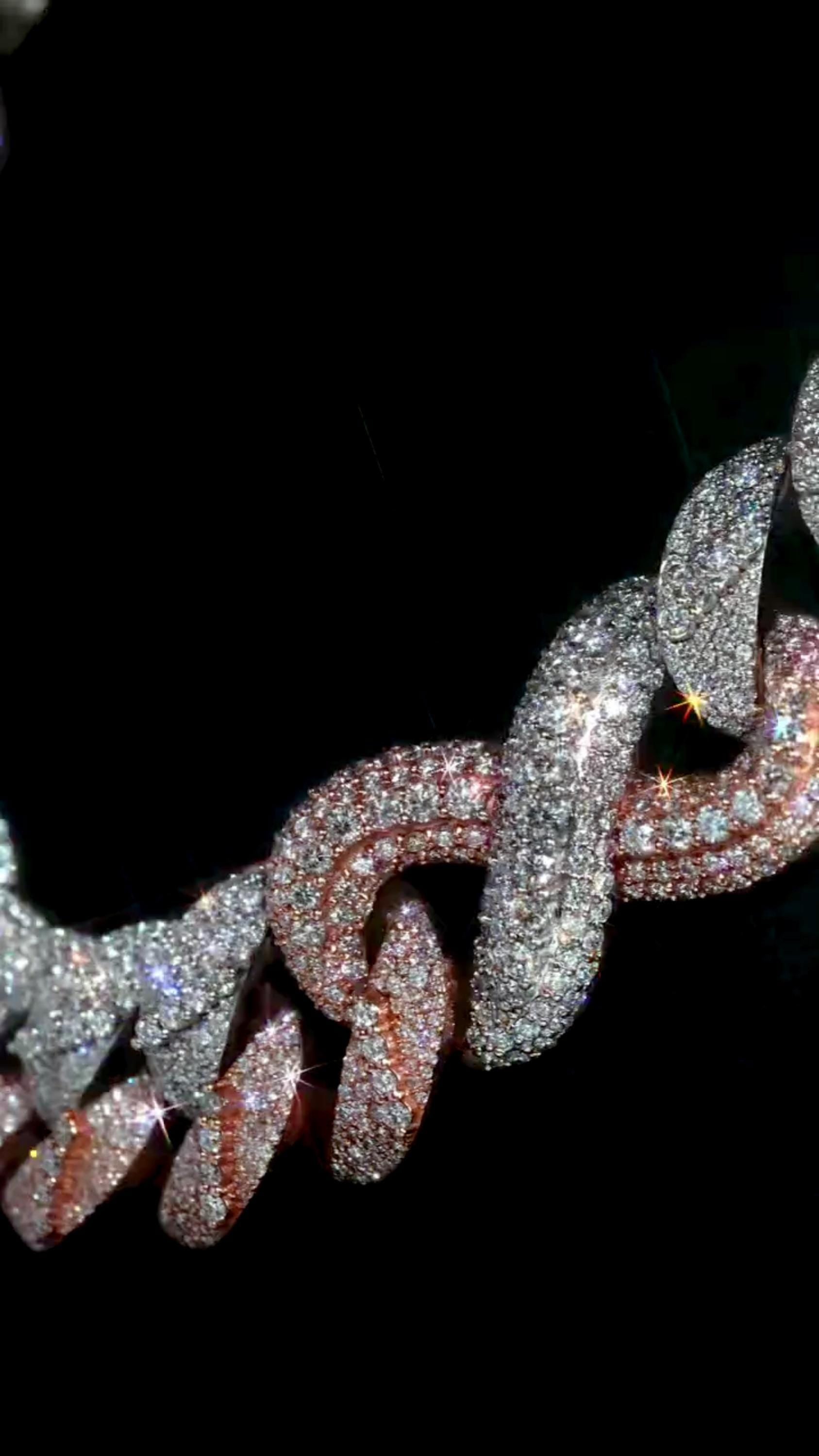28mm Two-Tone Moissanite Cuban Link Chain | VVS D-Color Moissanite | Pass Diamond Tester | Iced Out Hip Hop Necklace for Men
