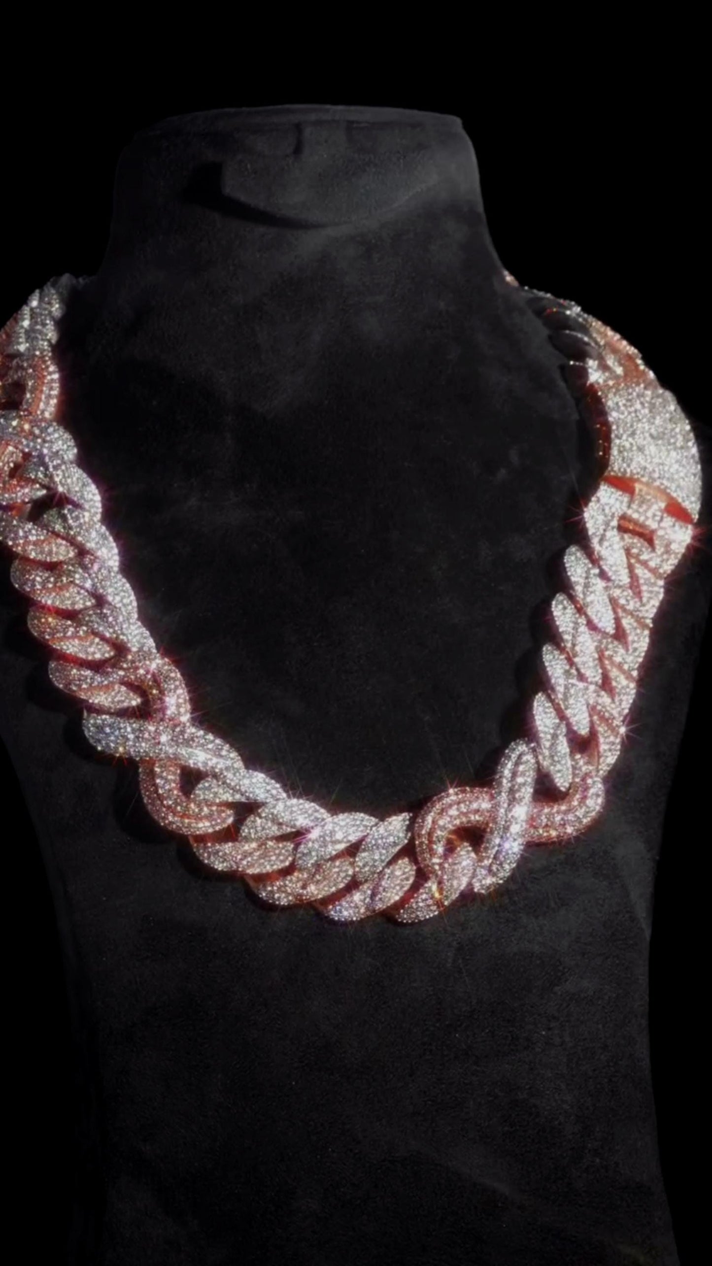28mm Two-Tone Moissanite Cuban Link Chain | VVS D-Color Moissanite | Pass Diamond Tester | Iced Out Hip Hop Necklace for Men
