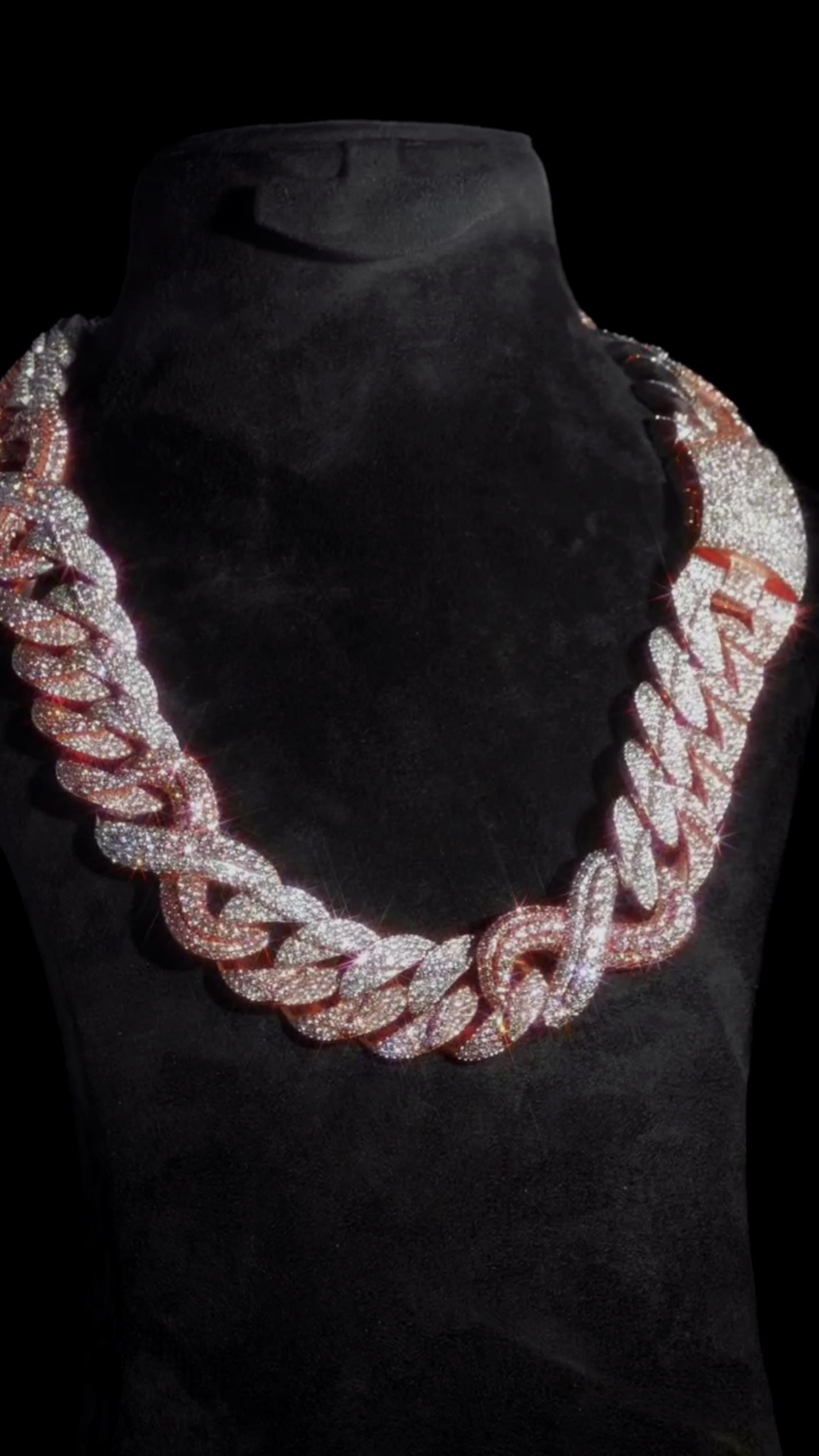 28mm Two-Tone Moissanite Cuban Link Chain | VVS D-Color Moissanite | Pass Diamond Tester | Iced Out Hip Hop Necklace for Men