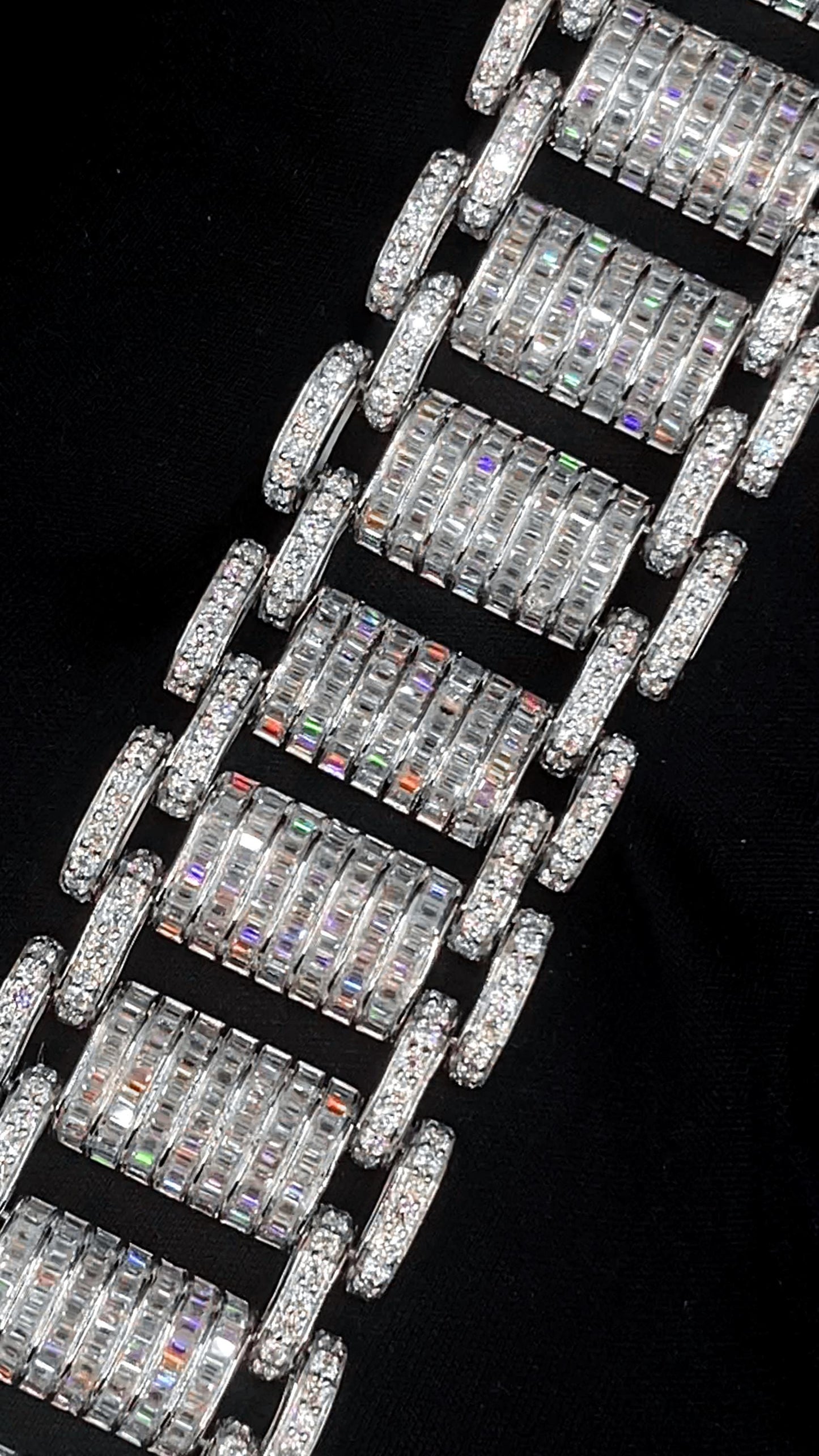 26mm VVS Moissanite Bracelet in Solid 10K Gold | Heavy Custom Link | 925 Silver Option | White, Yellow, Rose Tone | 7-9 Inch