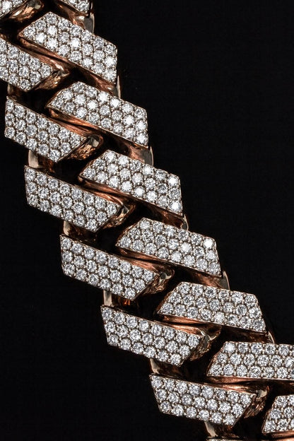 12mm VVS Moissanite Cuban Link Chain, 925 Sterling Silver, Pass Diamond Tester, Moissanite Necklace for Men/Women