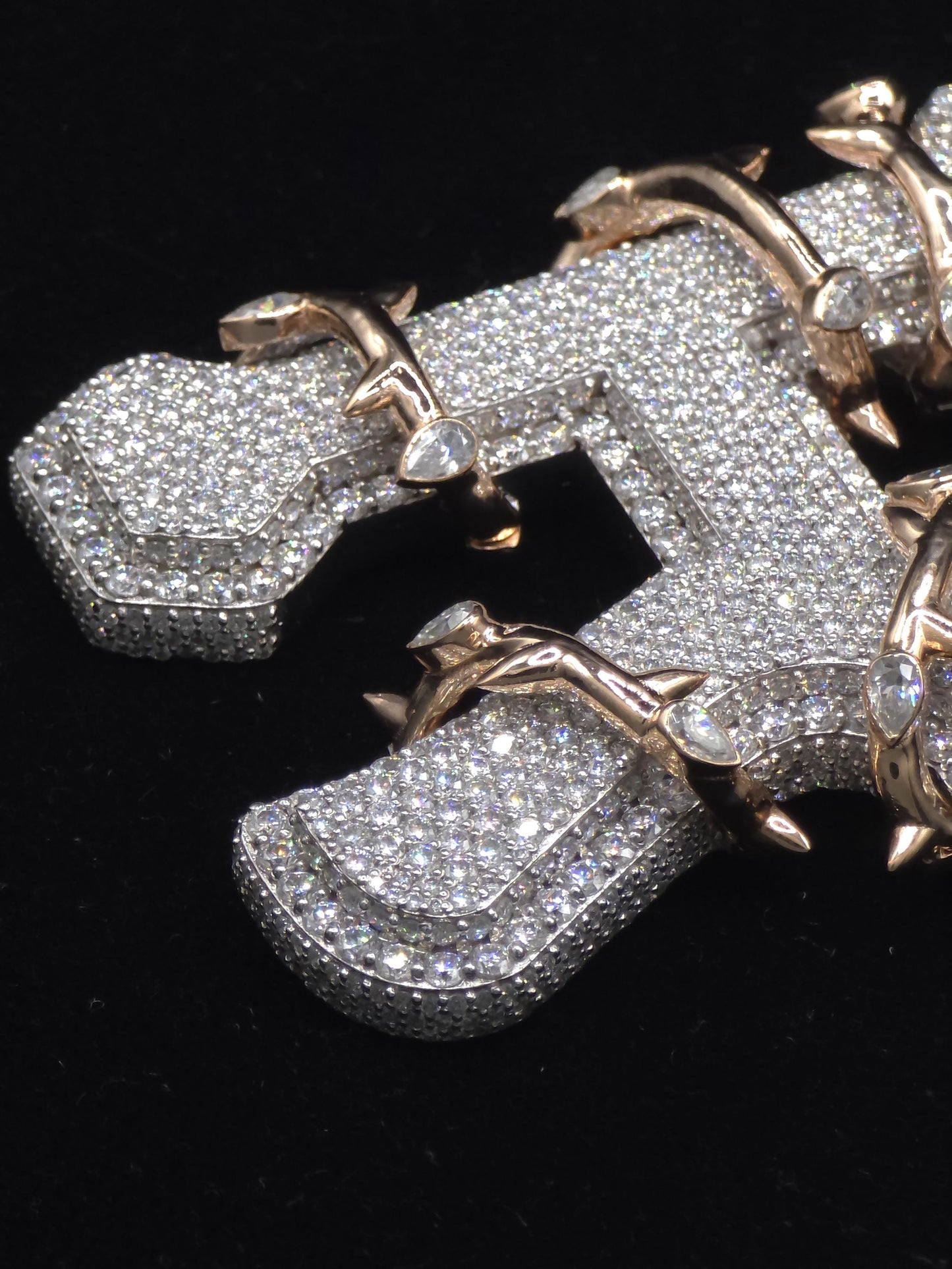 Custom Initial Letter Pendant | Iced Out | VVS Moissanite | 925 Sterling Silver | Hip Hop Jewelry | Personalized Gift