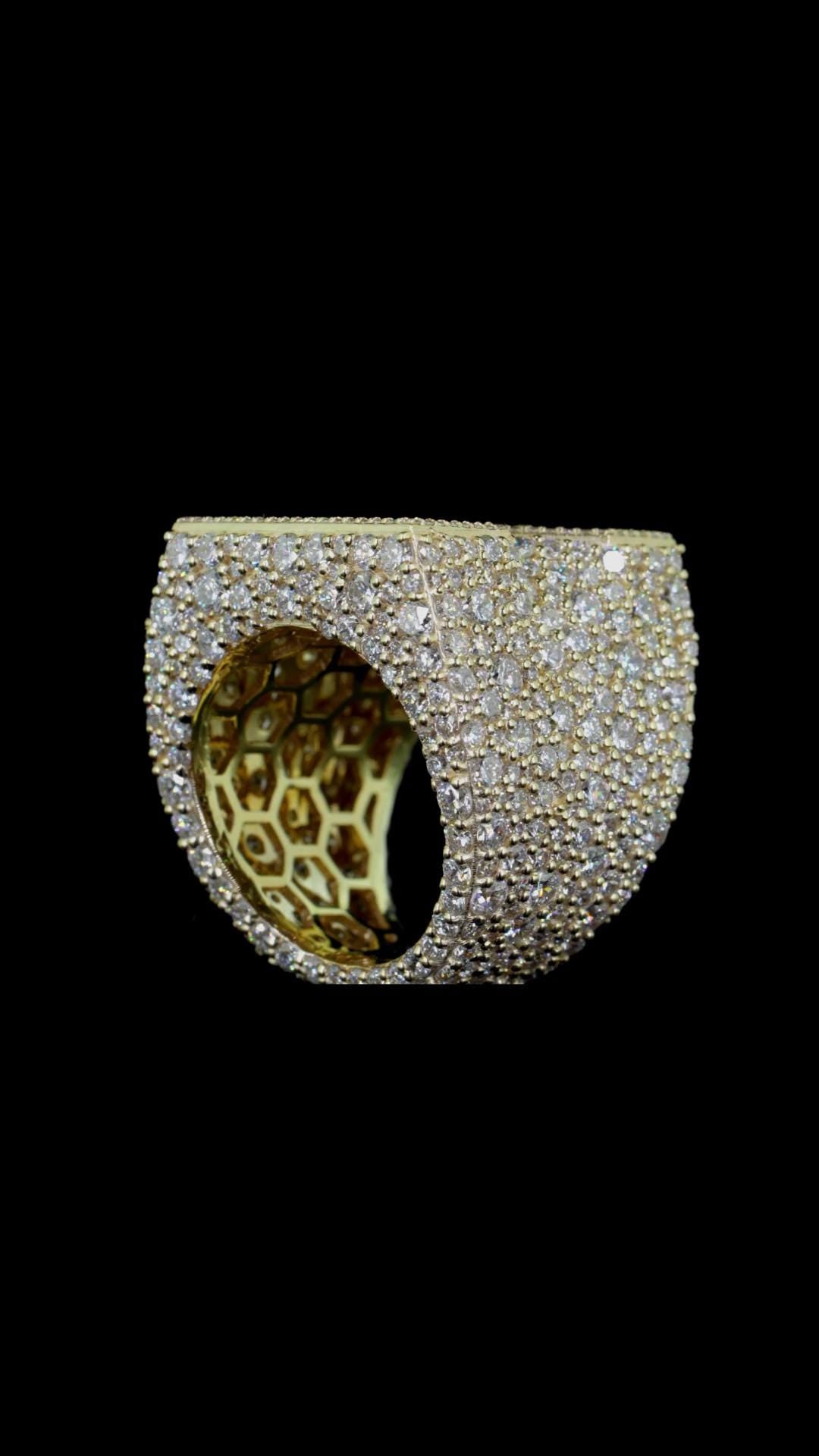 Custom “Z” Iced Out Ring | Baguette & Round VVS Moissanite | 925 Sterling Silver | Hip Hop Initial Ring | Personalized Bling Jewelry