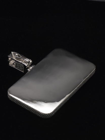 Custom VVS1 Moissanite Pendant | Zig Zag Set Emerald cut Moissanite Diamonds | Rhodium Plated 925 Sterling Silver | Diamond Tester Approved