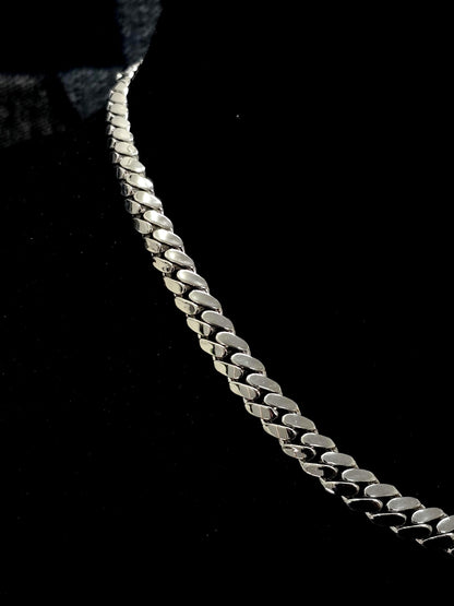 8mm Miami Cuban Link Chain, Iced Lock Box with Custom Name, Men/Women Chain, Cuban Necklace, Available in 925 Sterling Silver/10k Solid Gold