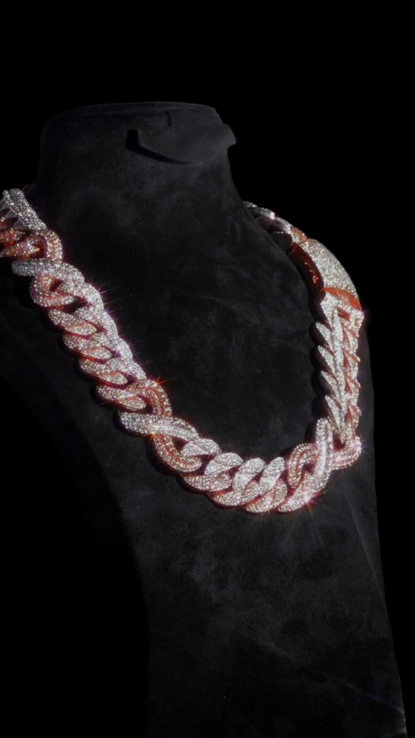 28mm Two-Tone Moissanite Cuban Link Chain | VVS D-Color Moissanite | Pass Diamond Tester | Iced Out Hip Hop Necklace for Men