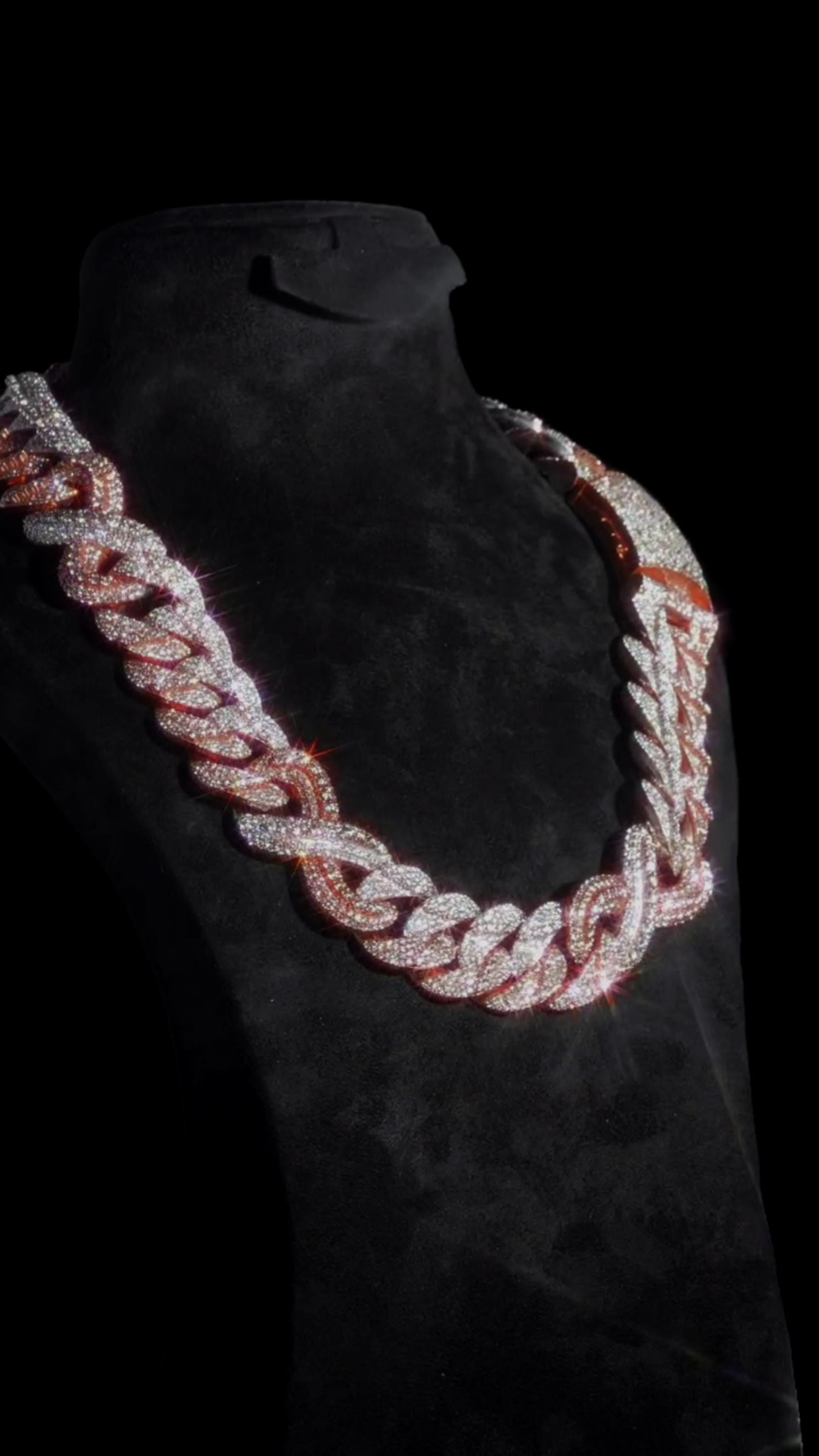 28mm Two-Tone Moissanite Cuban Link Chain | VVS D-Color Moissanite | Pass Diamond Tester | Iced Out Hip Hop Necklace for Men