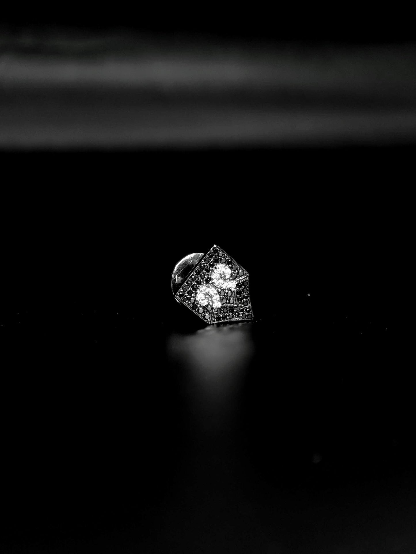 Black & White Moissanite Stud Earrings | 925 Silver Iced Out Hip Hop Earrings | Screw Back Luxury Unisex Jewelry