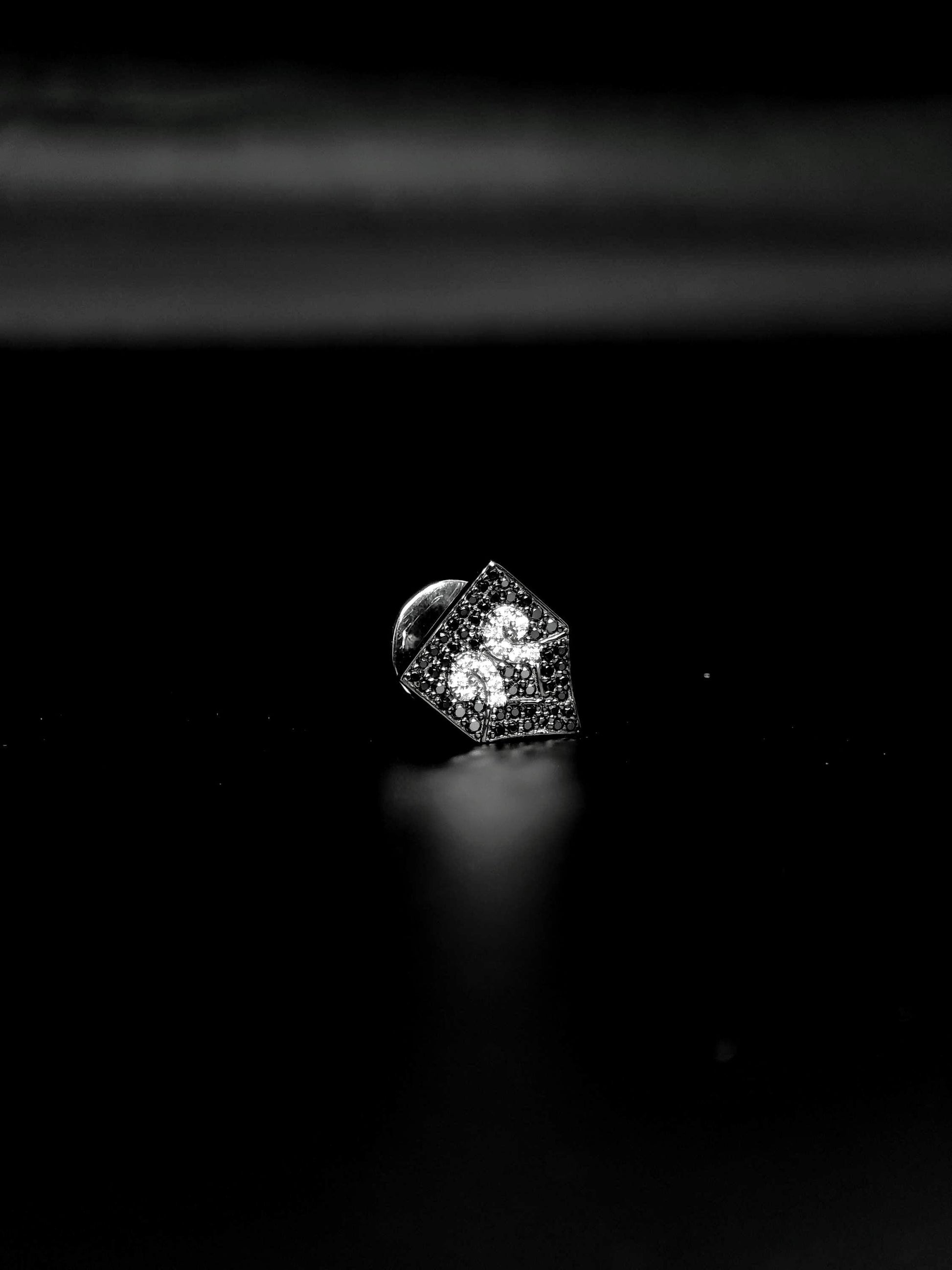 Black & White Moissanite Stud Earrings | 925 Silver Iced Out Hip Hop Earrings | Screw Back Luxury Unisex Jewelry