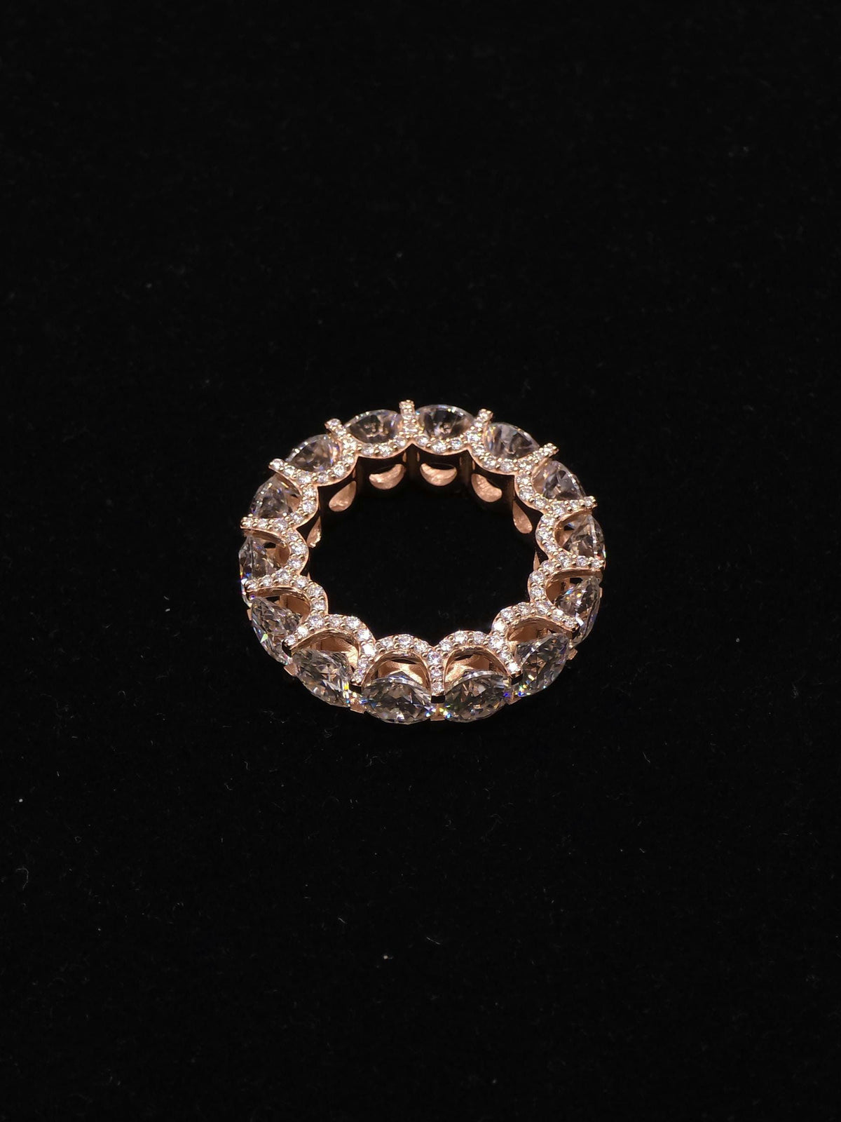 VVS Moissanite Eternity Band Ring | 6mm Wide | Iced Out Full Eternity Ring in 925 Sterling Silver | Hip Hop Diamond Look Ring