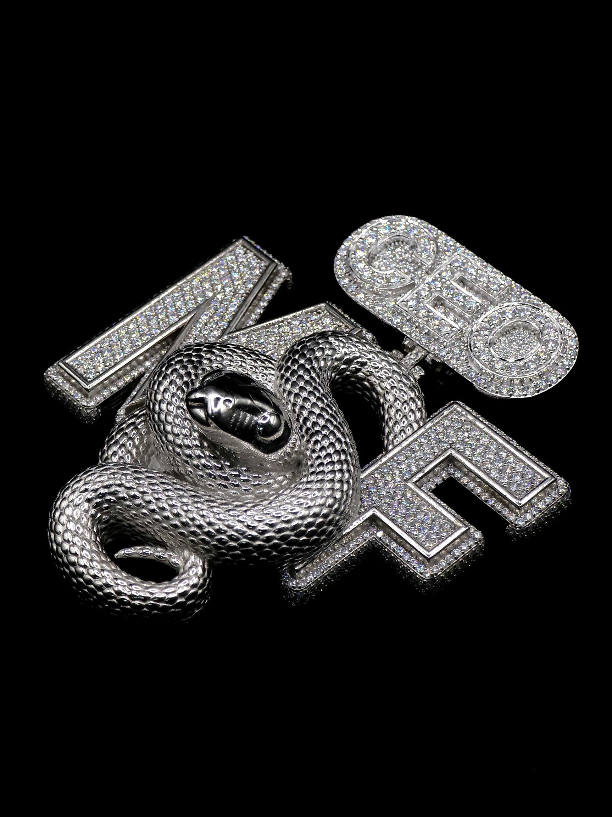 Custom 3D Logo Moissanite Pendant | VVS Moissanite Iced Out Letter Pendant | 925 Sterling Silver Hip Hop Jewelry