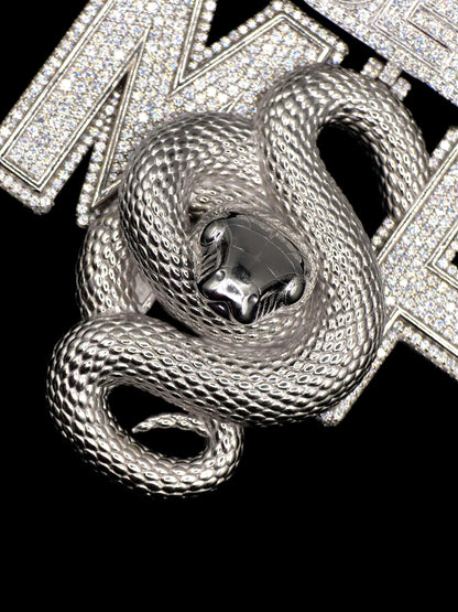 Custom 3D Logo Moissanite Pendant | VVS Moissanite Iced Out Letter Pendant | 925 Sterling Silver Hip Hop Jewelry