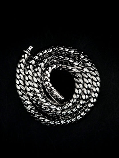 8mm Miami Cuban Link Chain, Men/Women Chain, Cuban Necklace, Available in 925 Sterling Silver/10k Solid Gold