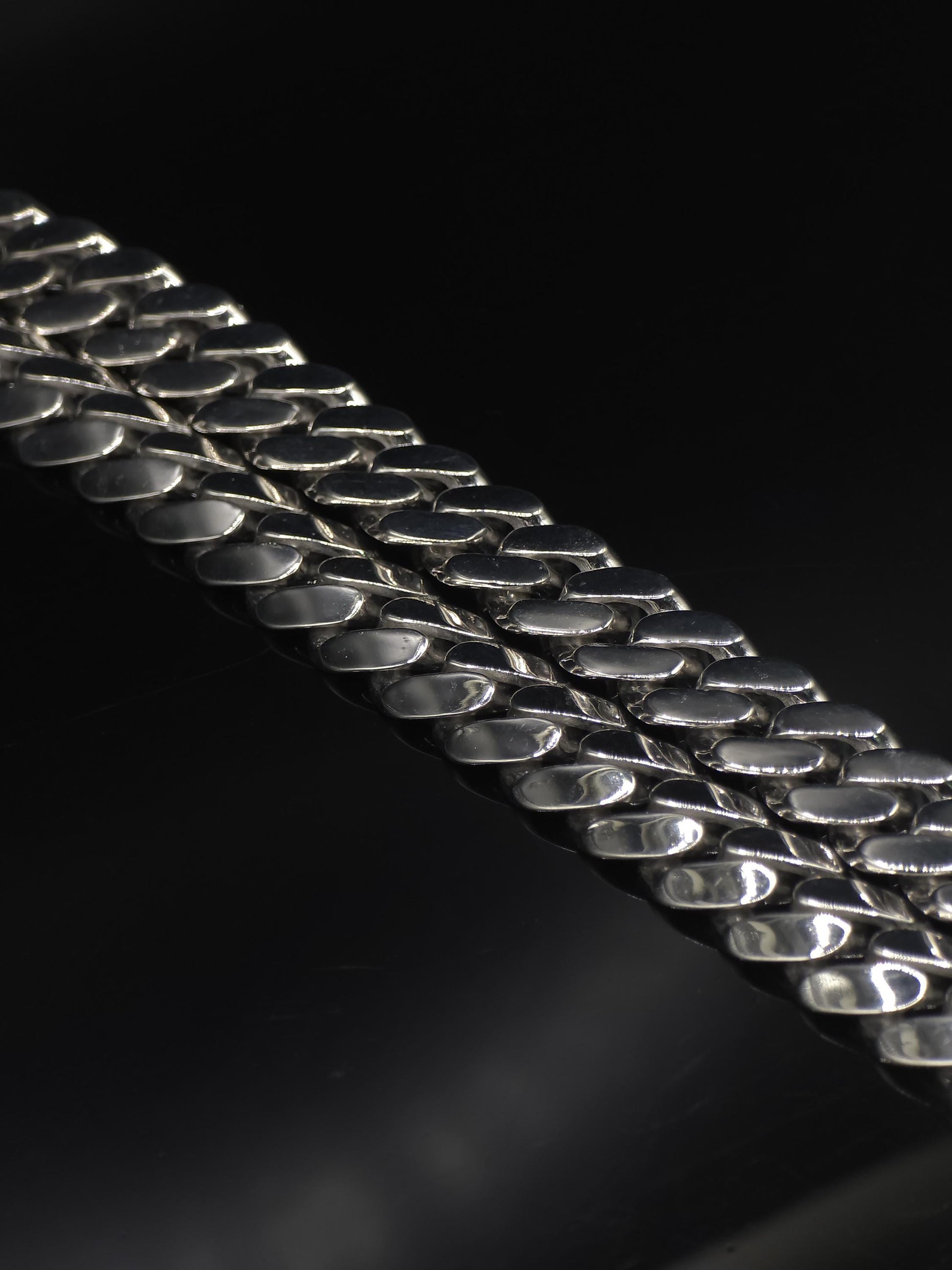 10mm Miami Cuban Link Chain, Iced Lock Box with Custom Name, Men/Women Chain, Cuban Necklace, Available in 925 Sterling Silver