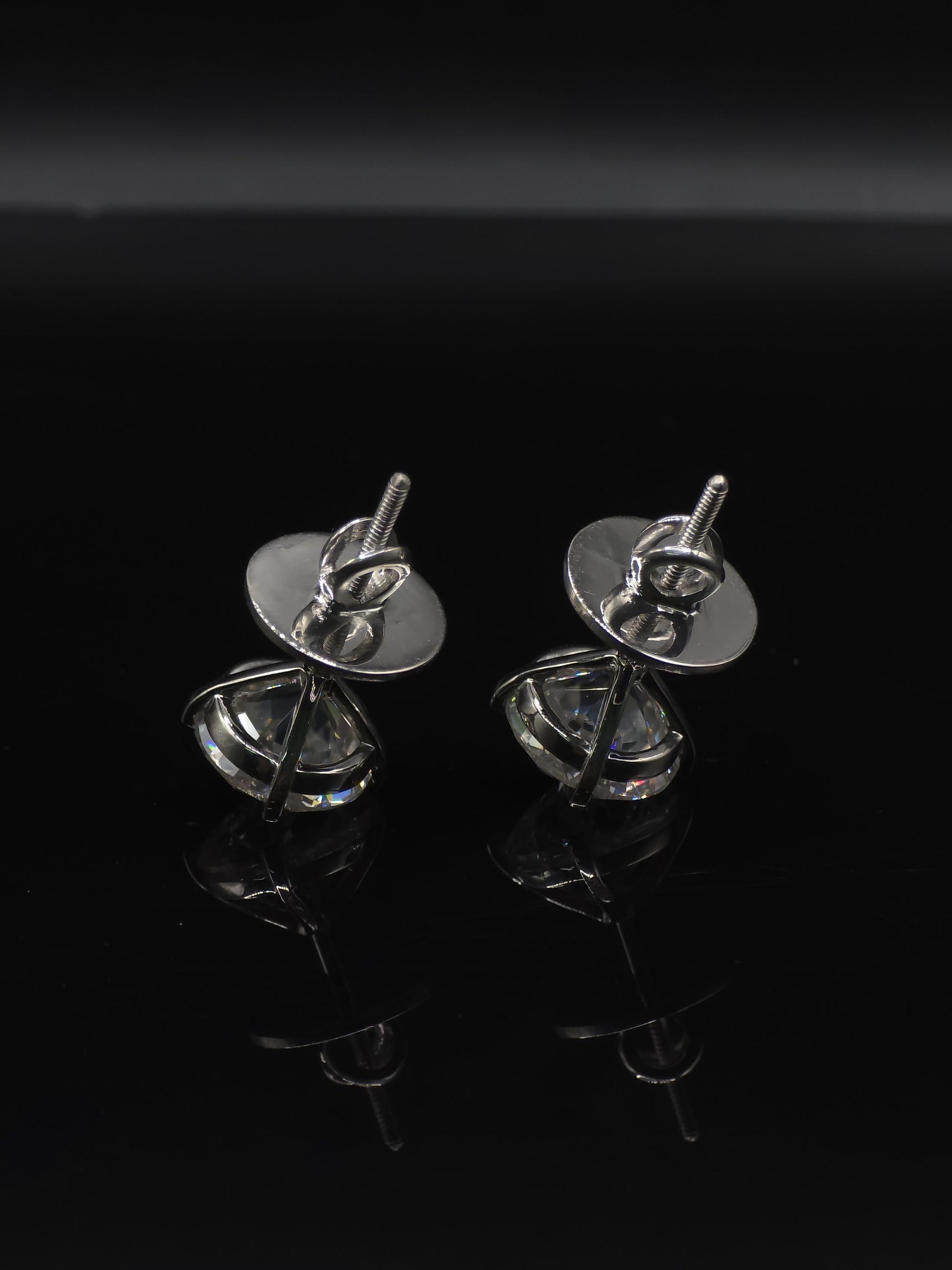 12mm Jumbo Moissanite Stud Earrings, D Color VVS1 Round Jubilee Cut, 12 Carat Total Weight, 925 Sterling Silver or Solid 10K Gold