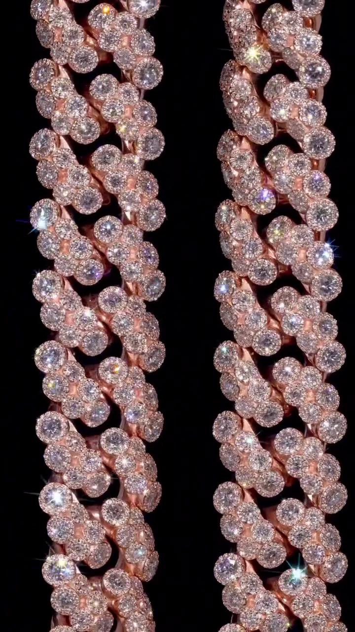 22mm Iced Out Cuban Link Chain | VVS1 Moissanite Diamond Necklace | Heavy 925 Sterling Silver | Rose Gold Finish