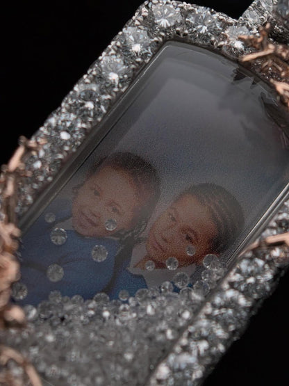 Custom Memory Photo Pendant | Iced Out Memorial Picture Necklace | Personalized Hip Hop Jewelry | Silver or Gold Photo Pendant