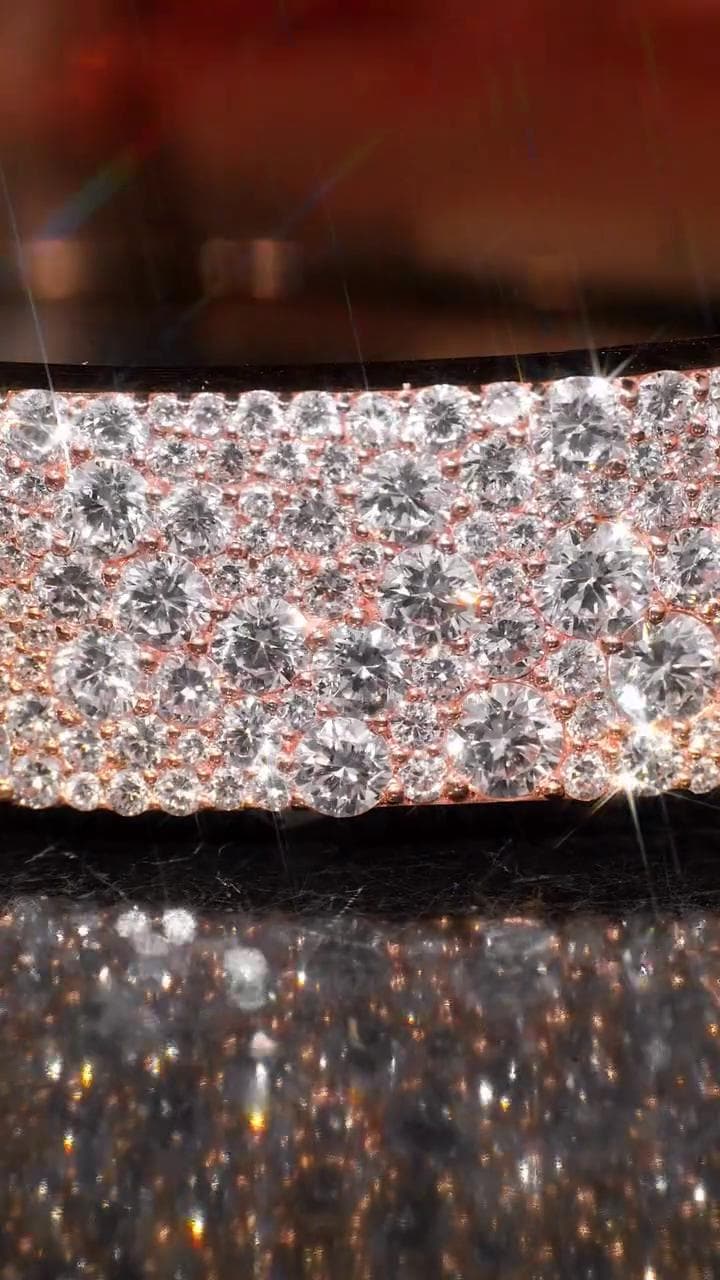 12mm Iced Out Moissanite Bangle Bracelet | VVS Moissanite | 925 Sterling Silver | Custom Hip Hop Jewelry