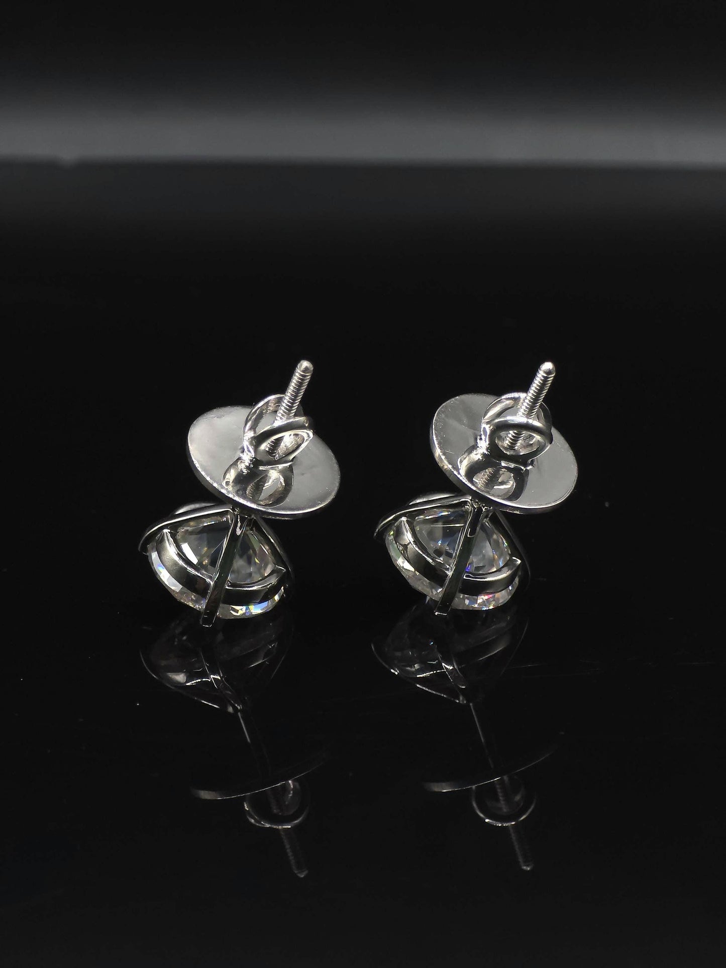 12mm Jumbo Moissanite Stud Earrings, D Color VVS1 Round Jubilee Cut, 12 Carat Total Weight, 925 Sterling Silver or Solid 10K Gold