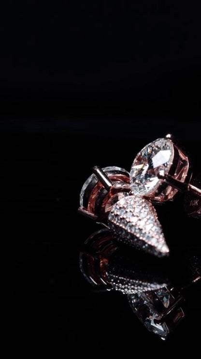 10mm Jumbo Moissanite Stud Earrings, D Color VVS1 Round Cut, 8 Carat Total Weight, 925 Sterling Silver or Solid 10K Gold