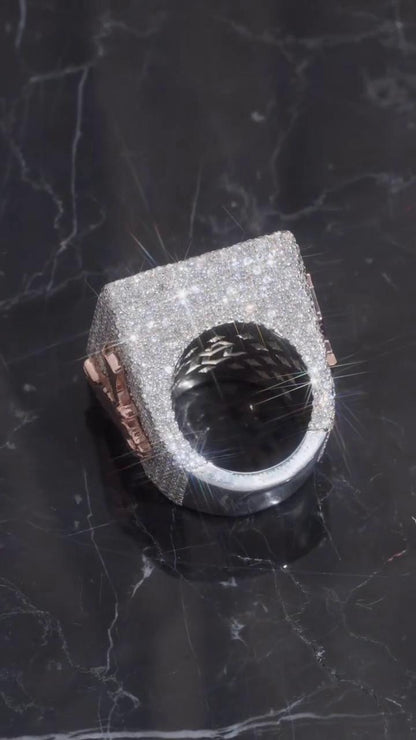 Moissanite Championship Rings for Men, Statement Rings, Custom Ring, Hip Hop Jewelry Gift