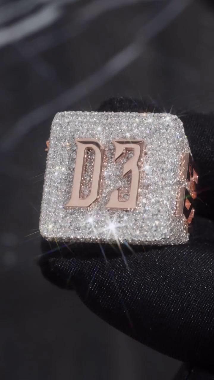Moissanite Championship Rings for Men, Statement Rings, Custom Ring, Hip Hop Jewelry Gift