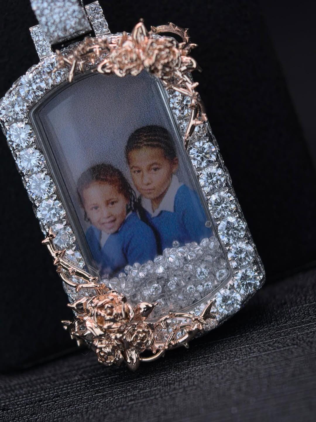 Custom Memory Photo Pendant | Iced Out Memorial Picture Necklace | Personalized Hip Hop Jewelry | Silver or Gold Photo Pendant