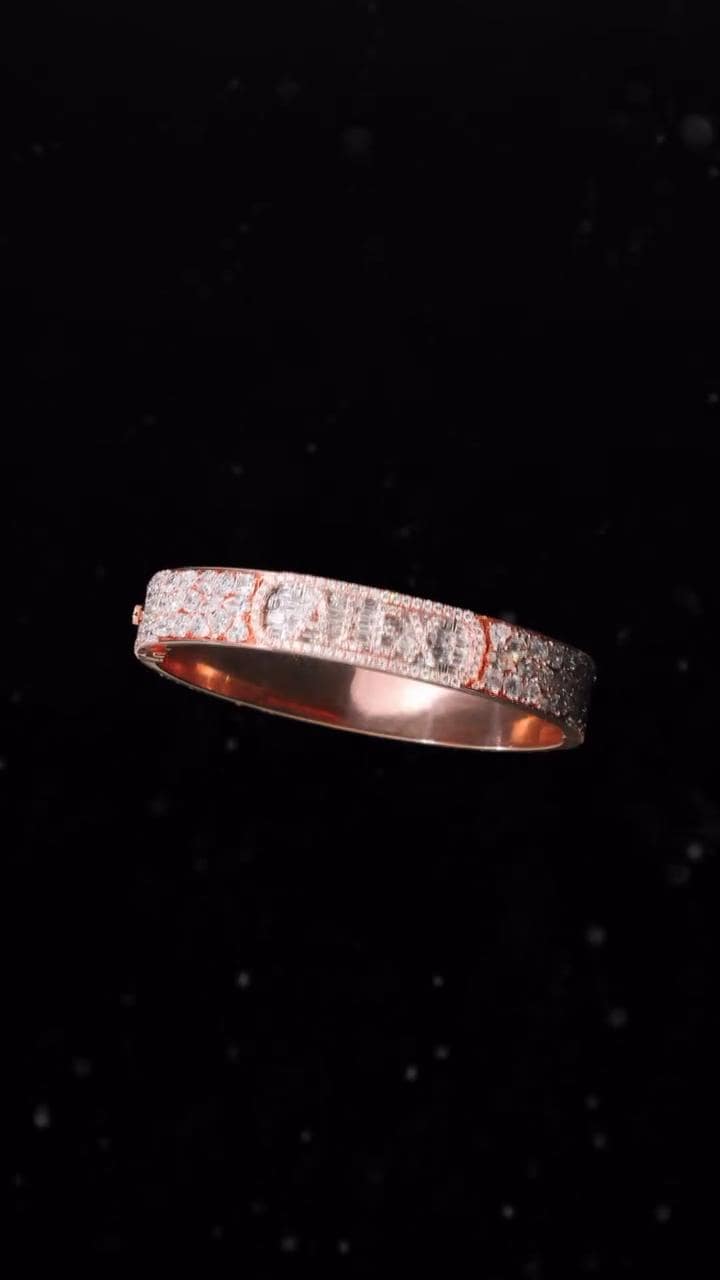 12mm Iced Out Moissanite Bangle Bracelet | VVS Moissanite | 925 Sterling Silver | Custom Hip Hop Jewelry