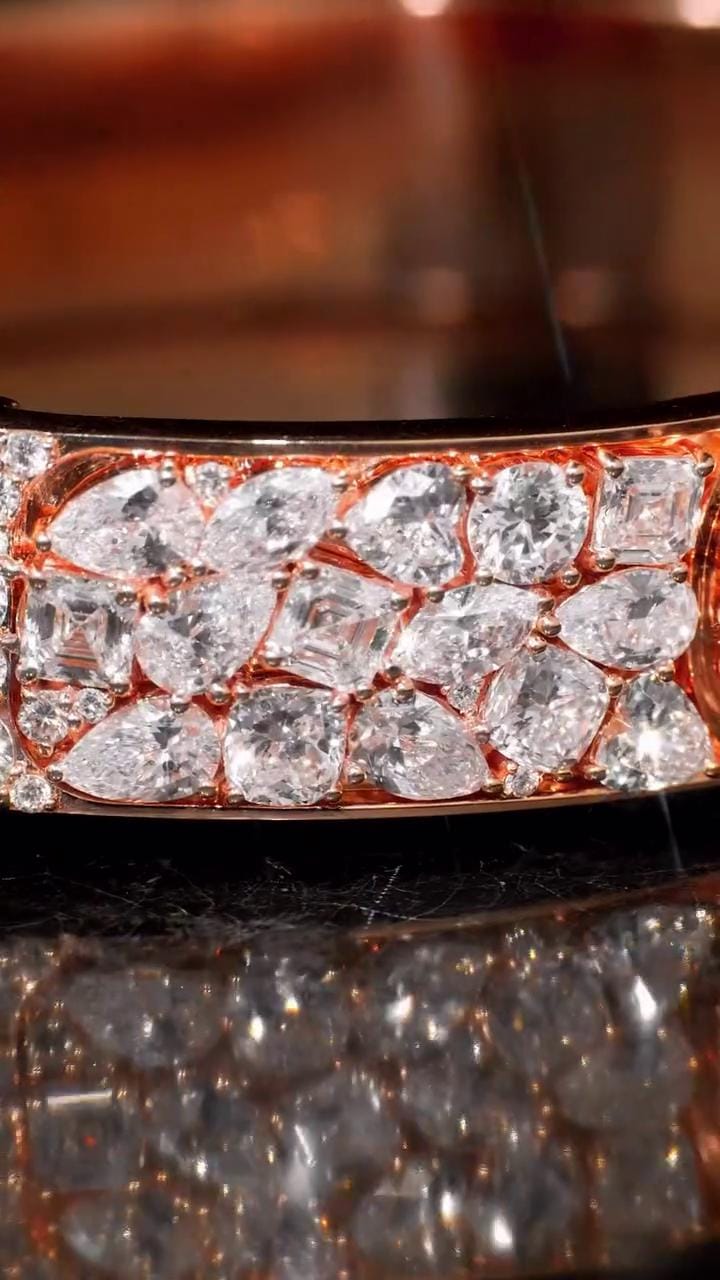 12mm Iced Out Moissanite Bangle Bracelet | VVS Moissanite | 925 Sterling Silver | Custom Hip Hop Jewelry