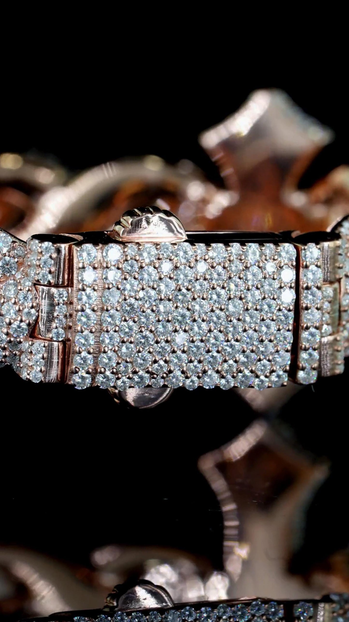 Iced Out Cross Link Bracelet, VVS1 Moissanite Pass Diamond Test, 925 Silver or 10K Gold Hip Hop Jewelry, Luxury Bling for Men & Women