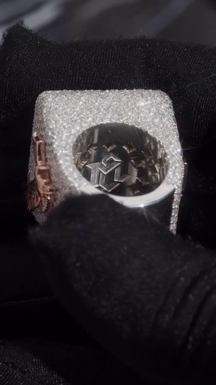 Moissanite Championship Rings for Men, Statement Rings, Custom Ring, Hip Hop Jewelry Gift