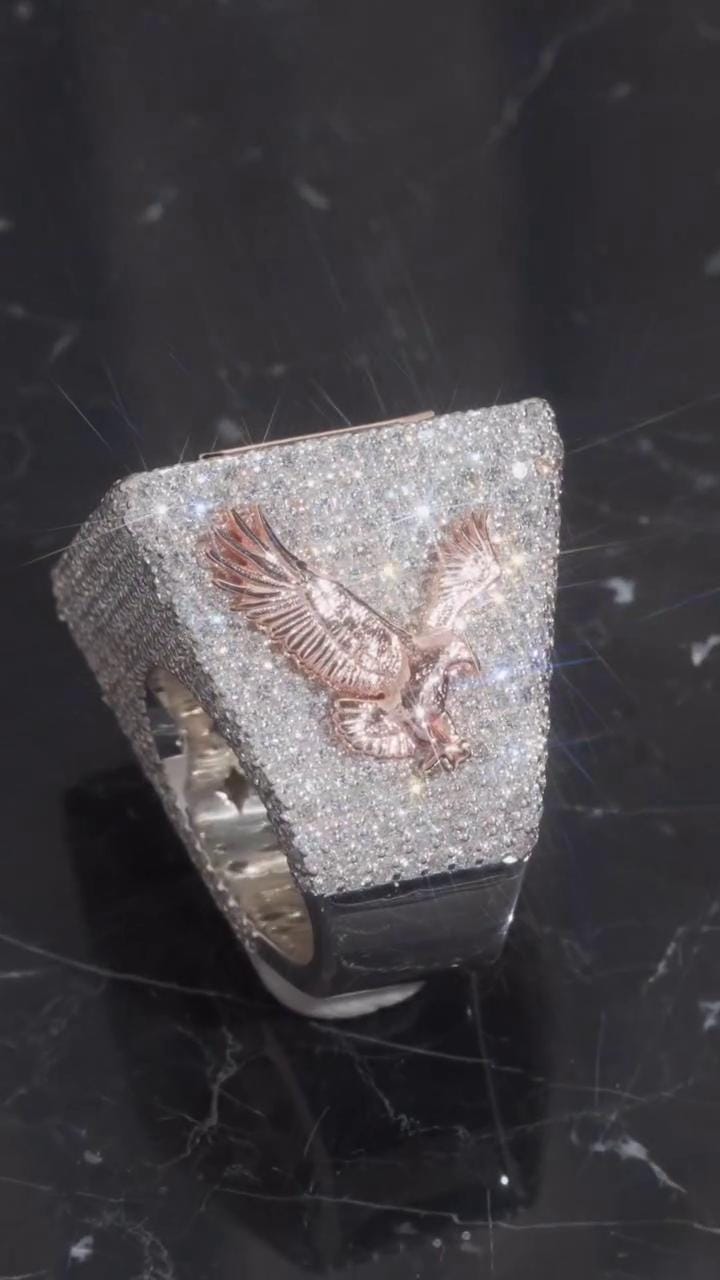 Moissanite Championship Rings for Men, Statement Rings, Custom Ring, Hip Hop Jewelry Gift