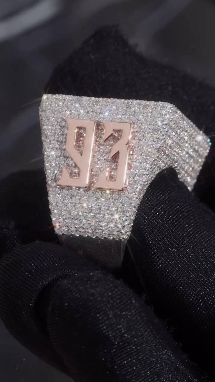 Moissanite Championship Rings for Men, Statement Rings, Custom Ring, Hip Hop Jewelry Gift