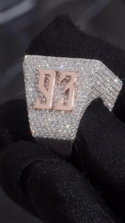 Moissanite Championship Rings for Men, Statement Rings, Custom Ring, Hip Hop Jewelry Gift
