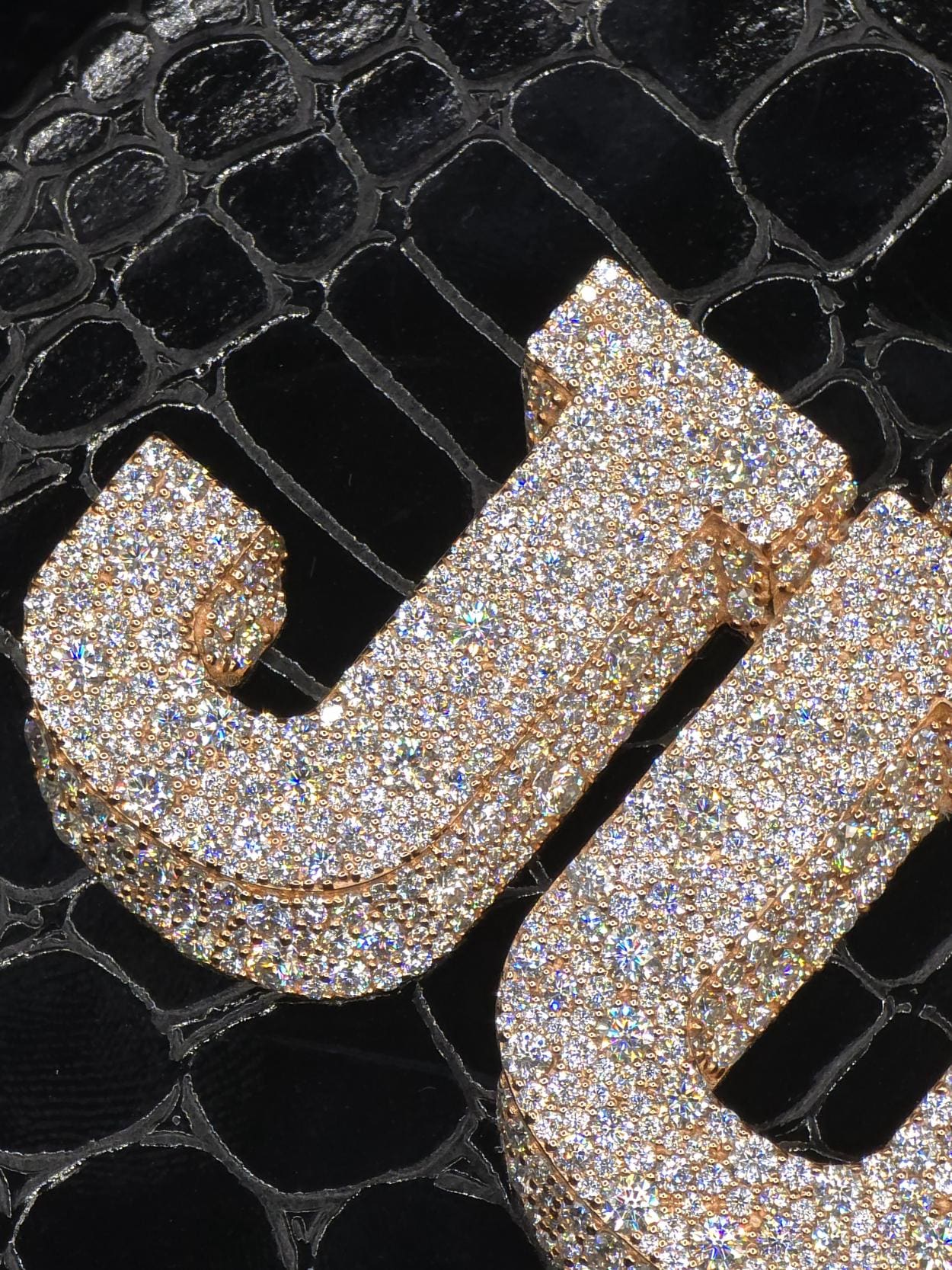 Custom Two Letter Moissanite Pendant | VVS1 Iced Initial Necklace | Rose Gold Plated 925 Silver Hip Hop Jewelry