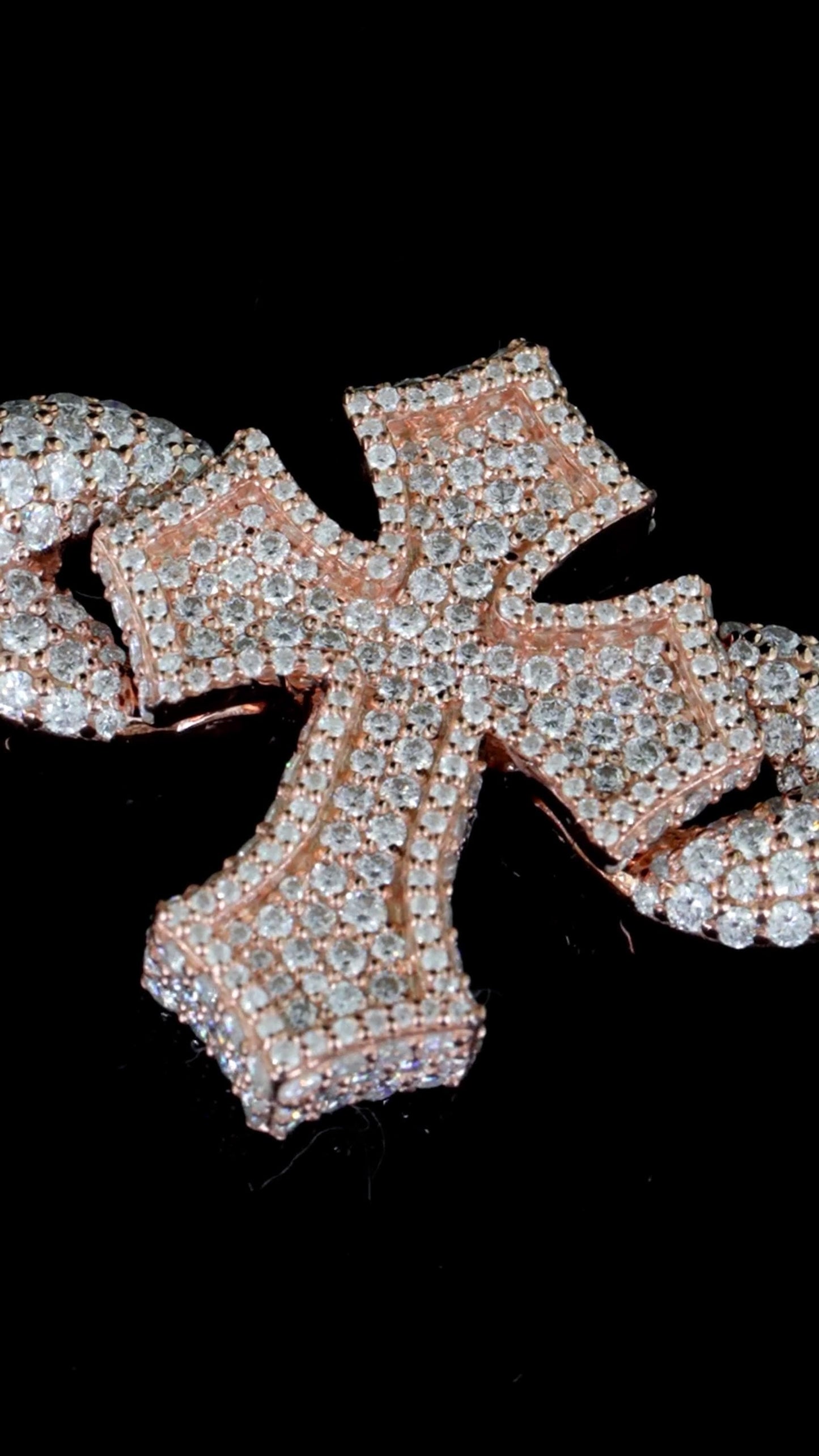 Iced Out Cross Link Bracelet, VVS1 Moissanite Pass Diamond Test, 925 Silver or 10K Gold Hip Hop Jewelry, Luxury Bling for Men & Women