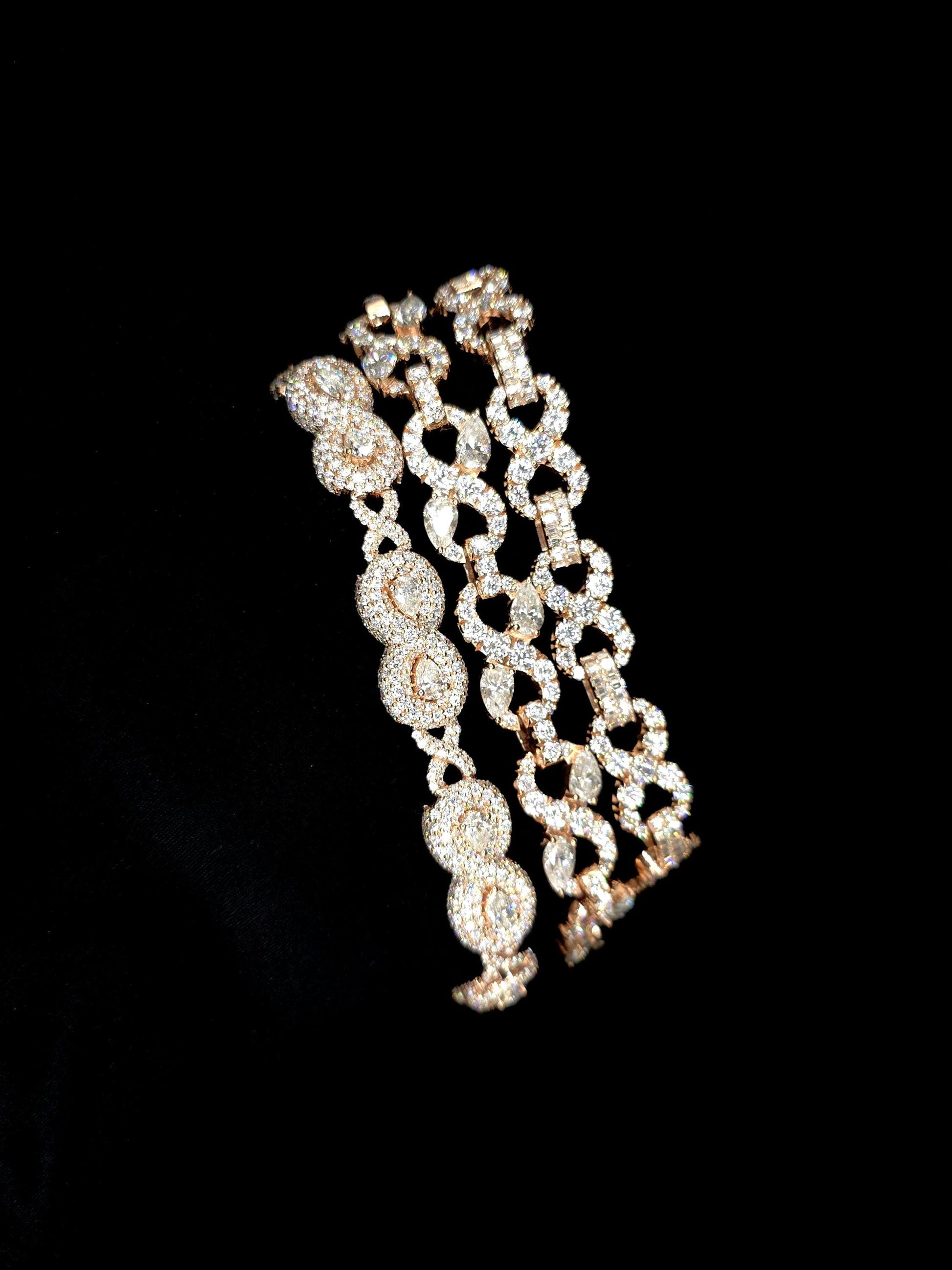 VVS1 Moissanite Diamonds Infinity Link Bracelets, Solid 925 Sterling Silver, Luxury Hip Hop Jewelry, Unisex Gift