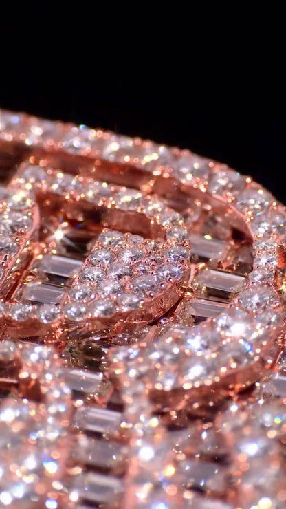 Iced Out Letter "RR" Ring for Men in 925 Silver/10K Gold | Custom Hip Hop Initial Ring | Lab Diamond Hip Hop Ring